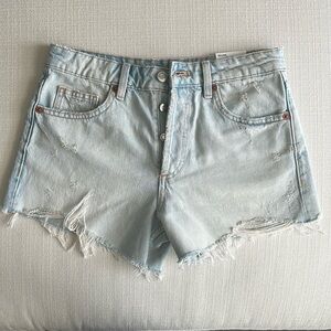 Zara Woman’s Ripped Mid-Rise Denim Shorts, BRAND NEW W/ TAGS